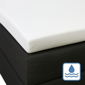 BettwarenShop wasserdichter Moltonschoner für Matratzentopper|200x220 cm, für 4-10 cm Höhe