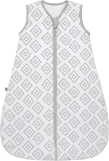 emma & noah Premium Baby Schlafsack, Flauschig Weich, Bequem & Atmungsaktiv, 100% natürliche Baumwolle, Oeko-TEX Zertifiziert Großzügige Bewegungsfreiheit, 2.5 TOG (Rauten Grau, 90 cm)