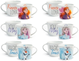 Home Disney Frozen Jumbo-Tassen, aus Porzellan, 400 cc, Tassen, Frühstück, Prinzessin, Anna, Elsa