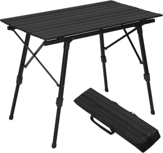 Woltu Campingtisch (1-St), aus Alu,höhenverstellbar, 90x52.2X(45-72) cm