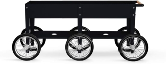 Herstera Garden Metall Hochbeet Wheels | Schwarz | 186x50x80 cm