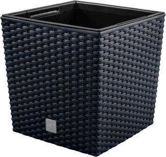 Polyrattan-Pflanztopf mit Einsatz Blumenkübel Übertopf 22 x 42 x 22cm