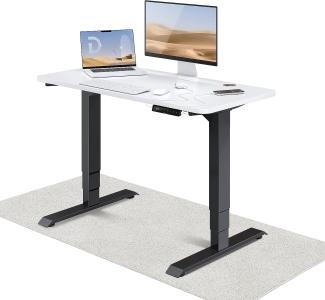 Höhenverstellbarer Schreibtisch - Höhenverstellbar Elektrisch mit Flüsterleisem Dual-Motor & Touchscreen - Hohe Tragfähigkeit - Stehtisch von Desktronic, Schwarz + Weiß, 120x60 cm