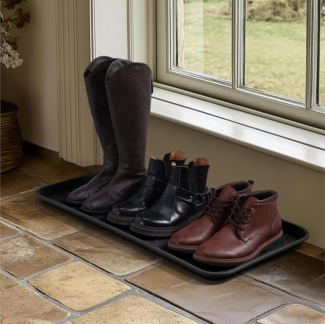 Navaris Schuhabtropfschale 3er Set XL Schuhabtropfschale - Ablage mit erhöhtem Rand (1-tlg)