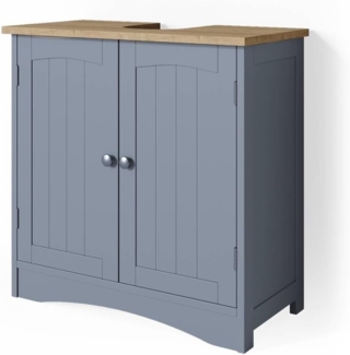 Waschbeckenunterschrank Bianco Grau 60 x 60 cm Vicco