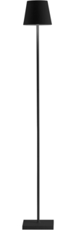 Zafferano, Poldina Lampe L, Kabellose, Wiederaufladbare Stehlampe mit Touch Control, Geeignet für Wohnzimmer und Außenbereich, Dimmer, 2200-3000 K, Höhenverstellbar 52-122 cm, Farbe Dunkelgrau