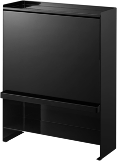 Yamazaki Küchenregal "Tower" Gewürzregal stehend schmal 38x49x16cm mit 3 Ebenen und Ablage, platzsparend, als Gewürz- und Aufbewahrungsregal in der Küche, Metall