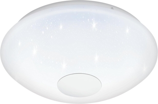 Eglo 95971 Wandleuchte Deckenleuchte Voltago 2 mit Fernbedienung in weiß und m. Kristalleffekt weiß 14W Ø 30cm