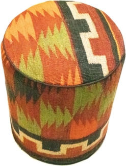 Sonderform,XS / 80 cm Ø Rund & kleiner,Mehrfarbig,Patchwork,Schurwolle,Afghanistan