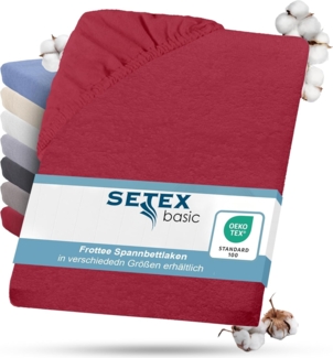 SETEX Bettlaken Frottee, Frottee, Gummizug: rundum, (1 Stück), kuschelig weiches Qualitäts-Spannbetttuch mit elastischem Gummizug