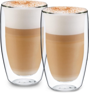 Carajillo doppelwandige Thermogläser 450ml handgemacht Borosilikatglas Transparent