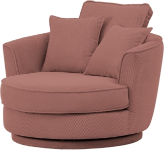 Sessel drehbar Comfy terracotta Webvelours 120 cm