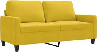 vidaXL 2-Sitzer-Sofa Gelb 140 cm Samt 359205