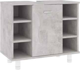 vidaXL Badezimmerschrank Betongrau 60x32x53,5 cm Holzwerkstoff 802637