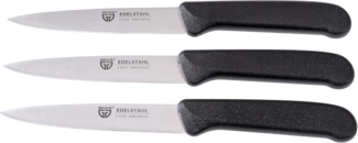 Gemüsemesser 3 Stück, Edelstahl schwarz