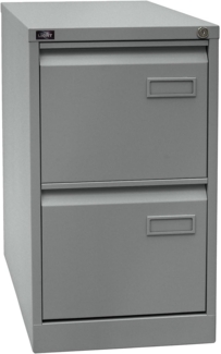 Bisley LIGHT Hängeregistraturschrank, einbahnig, DIN A4, 2 HR-Schubladen, Farbe silber