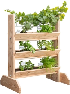 Westmann Lärchenholz Kräuterregal mit Rankgitter