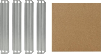 shelfplaza PRO 45x45 cm Fachboden-Set in grau-verzinkt für PRO Schwerlastregale mit 200 kg Traglast pro Boden