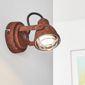 Lightbox Deckenstrahler, ohne Leuchtmittel, Industrial Wandstrahler - Wandspot Vintage Look mit schwenkbarem Kopf