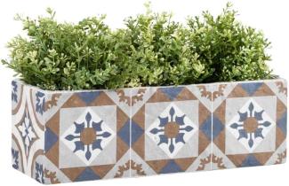 Blumenkiste Blumenkasten Beton 39,7 x 13,7 x 13,2 cm Pflanztopf 2 Stück Rivanto