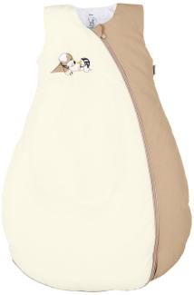 Sterntaler Schlafsack für Kleinkinder, Ganzjährig, Wärmeregulierung, Reißverschluss, Größe: 70, Hanno, Beige/Braun