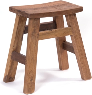 Hocker HOCKER Noah 50 Recyclingholz massiv naturfarben