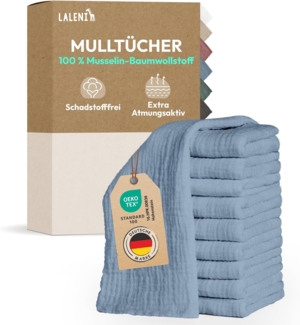 Laleni Spucktuch Spucktücher Baby aus Reiner Baumwolle, (20-tlg), OEKO-TEX Zertifizierte Mulltücher
