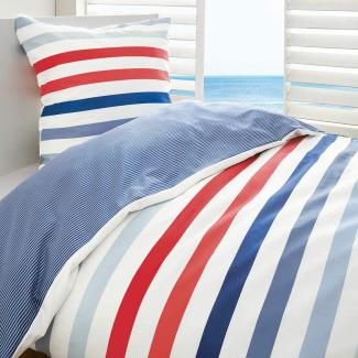 Traumschlaf Mako-Satin Bettwäsche Seemann|135x200 cm + 80x80 cm