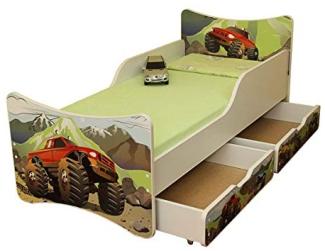 Best for Kids 'Auto' Kinderbett inkl. Schaummatratze und Schubladen 90x200 cm