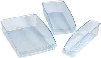 WENKO Aufbewahrungssystem Kühlschrank-Organizer, Kunststoff, (Set, 3-tlg), zum Sortieren von Lebensmittelvorräten, Obst und Gemüse, 3 Größen