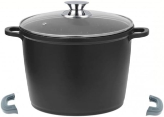 Kochtopf Topf Kasserolle Glasdeckel Aluguss Induktion Ø28cm Cheffinger CF-DP28