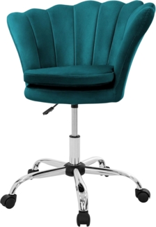 ML-DESIGN Bürostuhl 360° Drehstuhl aus Samt, Polsterstuhl mit Rückenlehne höhenverstellbar (1 St), Schminktisch Stuhl Drehstuhl Muschel auf Rollen ergonomisch Samt
