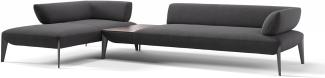 Sofanella Ecksofa ALMERIA Stoffgarnitur Sofalandschaft Couch in Lila S: 330 Breite x 97 Tiefe