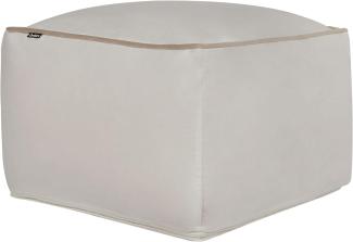 Pouf DAREYN Helles Beige Samtstoff 50 cm 50 cm