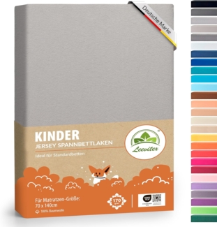 leevitex® Spannbettlaken Kinderbettbezug 70x140 cm – Weich & atmungsaktiv aus Mako-Jersey, Gummizug: Rundumgummizug, (1 Stück), Premium Qualität: Öko-Tex zert, top Passform & pflegeleicht