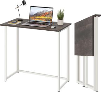 Dripex Faltbar Tisch Schreibtisch Computertisch für Homeoffice Arbeitszimmer Klappbar PC Tisch (Dunkel Oak, Keine Montage)