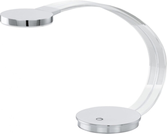 Design LED Tischleuchte in Chrom schwarz verstellbar ELOEN
