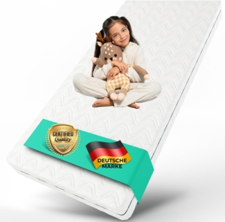 Kindermatratze COZY PLUS, Alavya Home®, 16 cm hoch, (Kindermatratze 80x160 cm, CertiPUR zertifizierter Härtegrad H2 Kaltschaum mit waschbarem Bezug I hochwertige Matratze für Kinderbett Hausbett), Made in Europe mit guter Luftzirkulation - Versand als ...