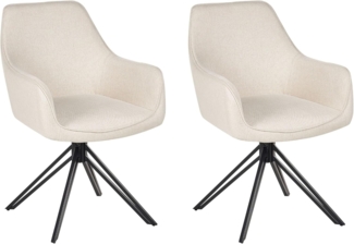 Esszimmerstuhl 2er Set JODAR Helles Beige