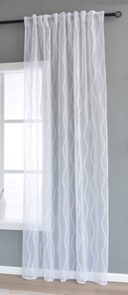Gardinenbox Gardine, Multifunktionsband (1 St), transparent, Polyester, Waves »VALENCIA« Multiband Scherli 2023420