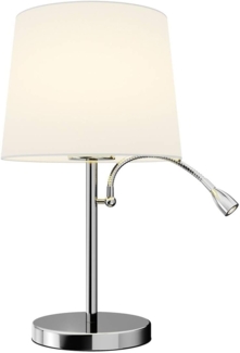 Lindby Tischleuchte Benjiro, 1 x 60 W E27 (exkl) + 1 x 3 W LED (inkl), warmweiß