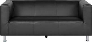 3-Sitzer Sofa Kunstleder schwarz FLORO