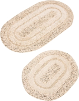 Badteppich Set 2-teilig beige