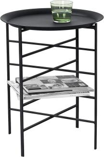 Beistelltisch Wiltz 40x40x53 cm Metall Schwarz en. casa