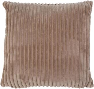 Gözze - Kuschelweicher Kissenbezug in Cord Optik, 2er Set, 50 x 50 cm - Taupe