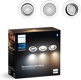Philips Hue White Amb. Milliskin Einbausp 3flg alum 3x350lm