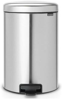 Brabantia 'NewIcon' Treteimer, Matt Stahl Fingerprint Proof, 20 Liter