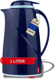 Helios Isolierkanne Wave Push 2934-008 1l dunkelblau