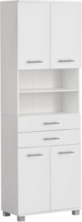 Schildmeyer Hochschrank Emmi 702013, weiß matt, 59,8 x 32,6 x 180,9 cm