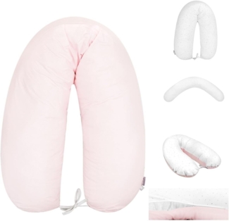 Kikkaboo Stillkissen Dream Big 150 cm lang, 100% Baumwolle, Bezug abnehmbar rosa